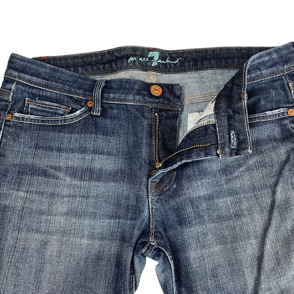 7 For All Mankind Flynt Distressed Bootcut Jeans Sz 29 - Picture 6 of 11